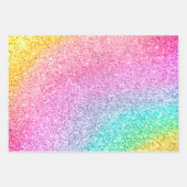 Ontkoppeling van regenboogpasta Glitter Patroon  Inpakpapier Vel (Voorkant)