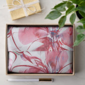 Ontkoppeling van rode Floral-Waterverf Tissuepapier (Geschenk)