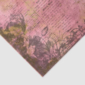 Ontkoppeling van roze en goudvogel tissuepapier (Detail)