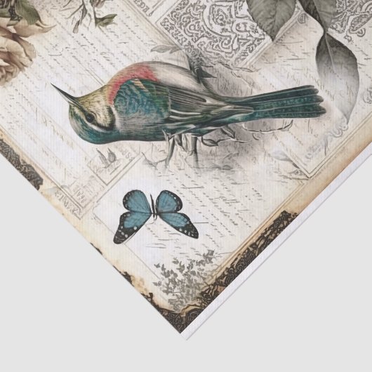 ontkoppeling van Rozen en vogels Tissuepapier (Detail)