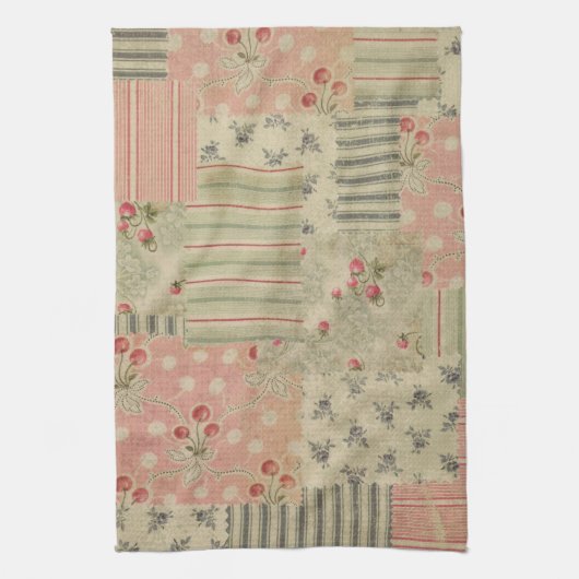 ontkoppeling van Shabby Chic Cherry Theedoek (Verticaal)