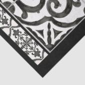 Ontkoppeling van tapijt zwart-wit tapijtmeubelen tissuepapier (Detail)