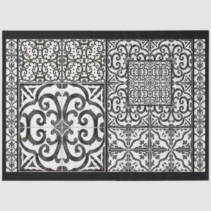 Ontkoppeling van tapijt zwart-wit tapijtmeubelen tissuepapier