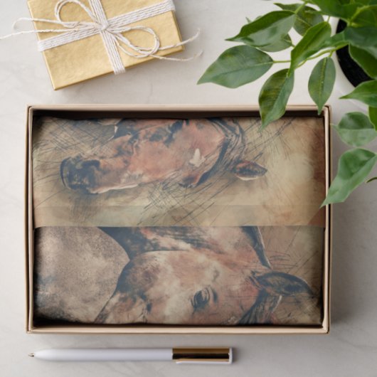 Ontkoppeling van Thoroughbred Horses Tissuepapier (Geschenk)