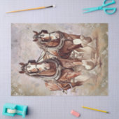 Ontkoppeling van trekpaarden tissuepapier (Craft)
