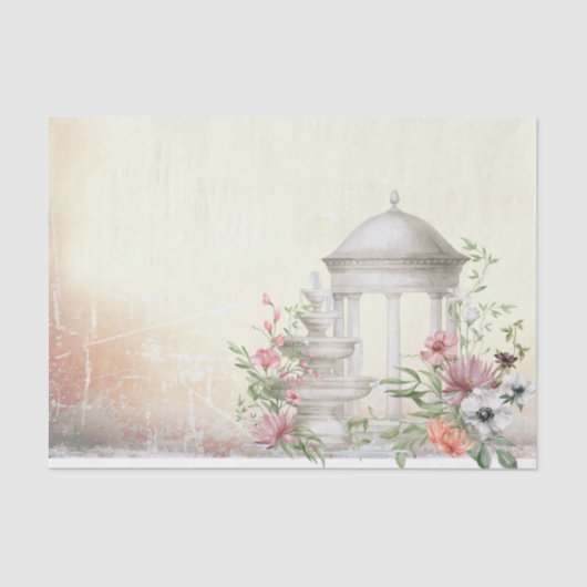 Ontkoppeling van tuinbloem tissuepapier (Voorkant)