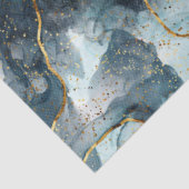 Ontkoppeling van turquoise Gold Grain Marble Tissuepapier (Detail)