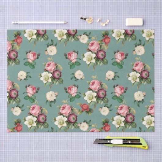 ontkoppeling van Victoriaans bloemen - paardenhui Tissuepapier (Craft)