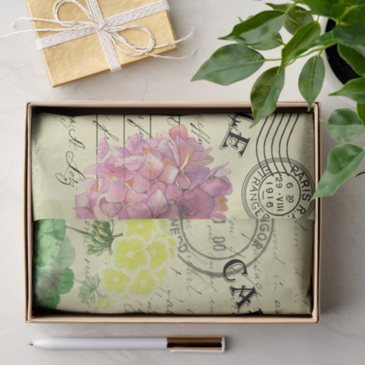 Ontkoppeling van vlinderbloemigen Frans Briefkaart Tissuepapier (Geschenk)