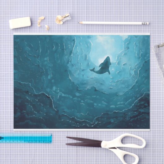 Ontkoppeling van walvisonderzeese walvisvaart tissuepapier (Craft)