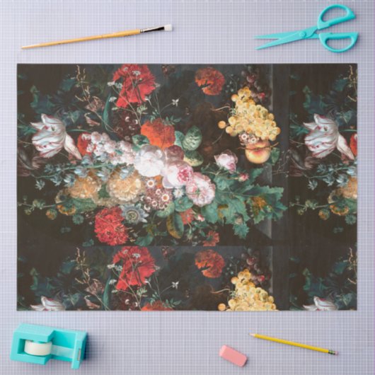 Ontkoppeling van weefselpapier Donkere Rozen Tissuepapier (Craft)