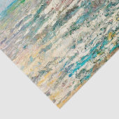 Ontkoppeling van weefselpapier en multicolor blauw tissuepapier (Detail)