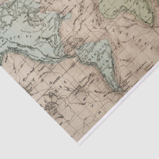 ontkoppeling van Wereldkaart Tissuepapier (Detail)