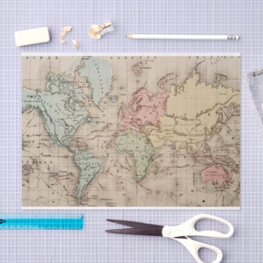 ontkoppeling van Wereldkaart Tissuepapier (Craft)