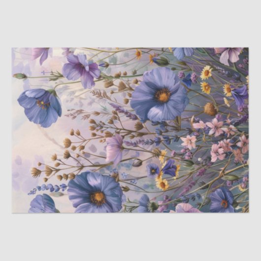 Ontkoppeling van wilde bloemen tissuepapier (Voorkant)