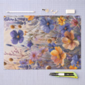 Ontkoppeling van wilde bloemen tissuepapier (Craft)