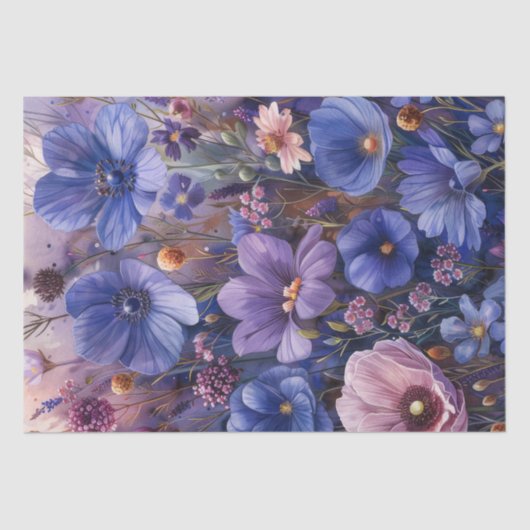 Ontkoppeling van wilde bloemen tissuepapier (Voorkant)