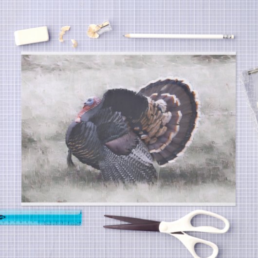 Ontkoppeling van wilde kalkoenen tissuepapier (Craft)