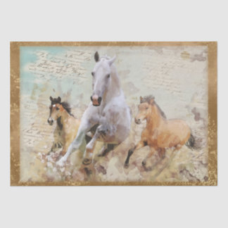Ontkoppeling van wilde paarden tissuepapier