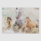 Ontkoppeling van wilde paarden tissuepapier (Voorkant)