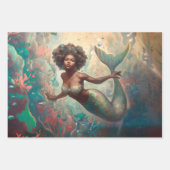 Ontkoppeling van zeemeermin inpakpapier vel (Voorkant 3)