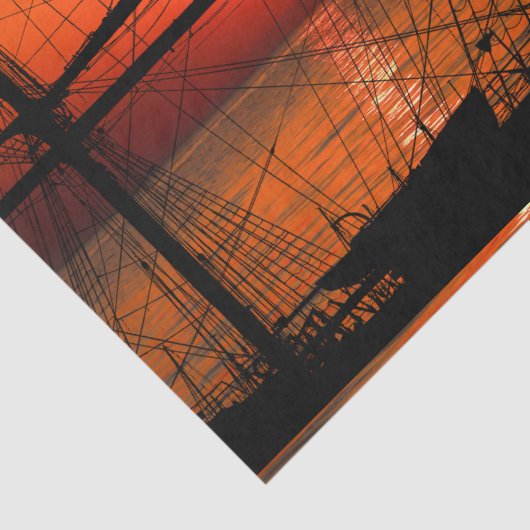 Ontkoppeling van zeeschepen met drijvende zeeboot tissuepapier (Detail)