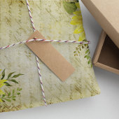 ontkoppeling van zonnebloemen Handgeschreven brie Tissuepapier