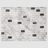 Ontkoppeling van zwart en wit marmer tissuepapier (Voorkant)