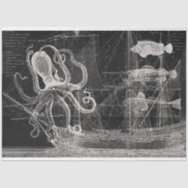  ontkoppeling van zwarte en witte Oceaan Tissuepapier