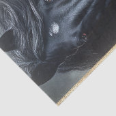Ontkoppeling van zwarte Friesian Horse Tissuepapier (Detail)