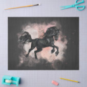 Ontkoppeling van zwarte Friesian Horse Tissuepapier (Craft)