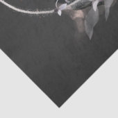 Ontkoppeling van zwarte Friesian Horse Tissuepapier (Detail)