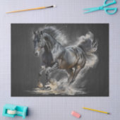Ontkoppeling van zwarte paarden tissuepapier (Craft)