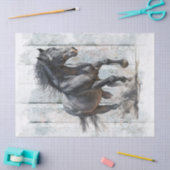 Ontkoppeling van zwarte paarden tissuepapier (Craft)