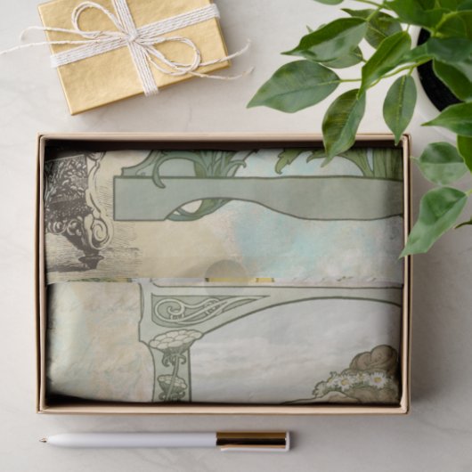 *~*  ontkoppeling Vrouw Art Nouveau AR23 Tissuepapier (Geschenk)