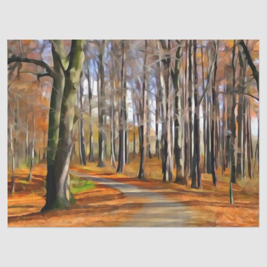 Ontkoppeling Waterverf bos Tissuepapier (Voorkant)