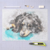Ontkoppeling Waterverf Dachshund Tissuepapier (Craft)