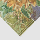 Ontkoppeling zonnebloem Noord-Amerikaanse kaart Tissuepapier (Detail)