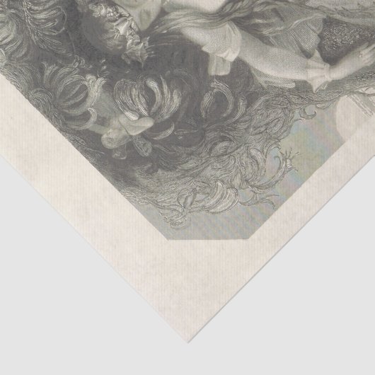 Ontkoppeling zwart-wit Titania Shakespeare Tissuepapier (Detail)