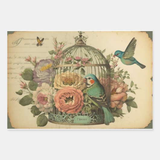  ontkoppelinglade voor vogels inpakpapier vel (Voorkant 3)