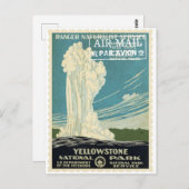  ontkoppelingspagina Yellowstone Park Stempel Briefkaart (Voorkant / Achterkant)