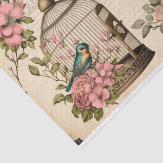  ontkoppelpapier Roze vlekvlinders Tissuepapier (Detail)