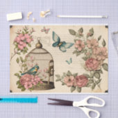  ontkoppelpapier Roze vlekvlinders Tissuepapier (Craft)