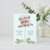 Ontkurk het Rosé-wijn-waterverf-bachelorette-feest Briefkaart (Staand voorkant)