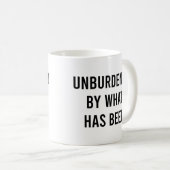 Ontlast door wat grappig politiek is geweest koffiemok (Voorkant rechts)