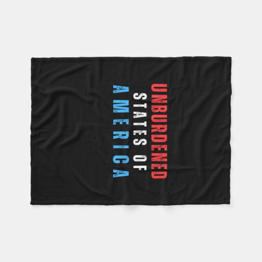 Ontlast Staten van Amerika Tekst Fleece Deken (Voorkant (Horizontaal))