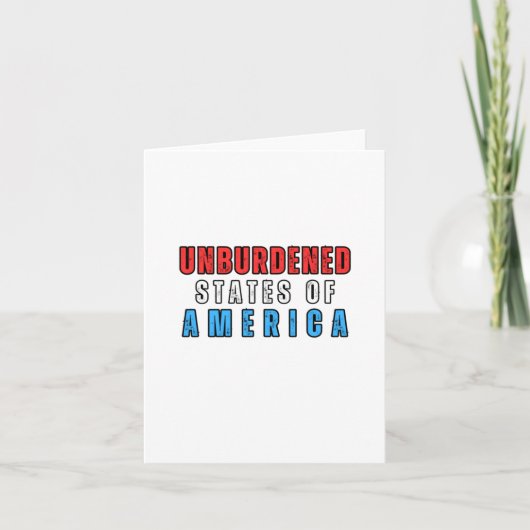 Ontlast Staten van Amerika Tekst Kaart (Voorkant)