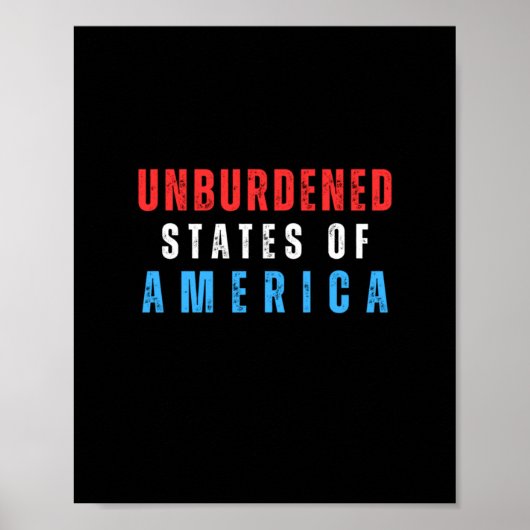 Ontlast Staten van Amerika Tekst Poster (Voorkant)
