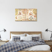 Ontlastingskap, damast, eind 16e eeuw canvas afdruk (Insitu (Slaapkamer))