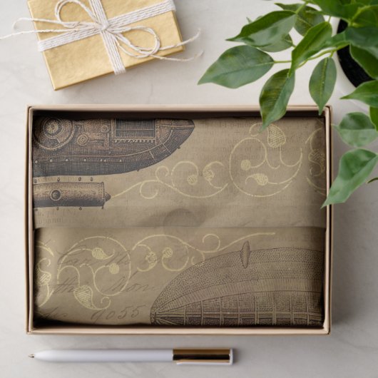  ontleding van Steampunk Blimp en onderzeeër Tissuepapier (Geschenk)